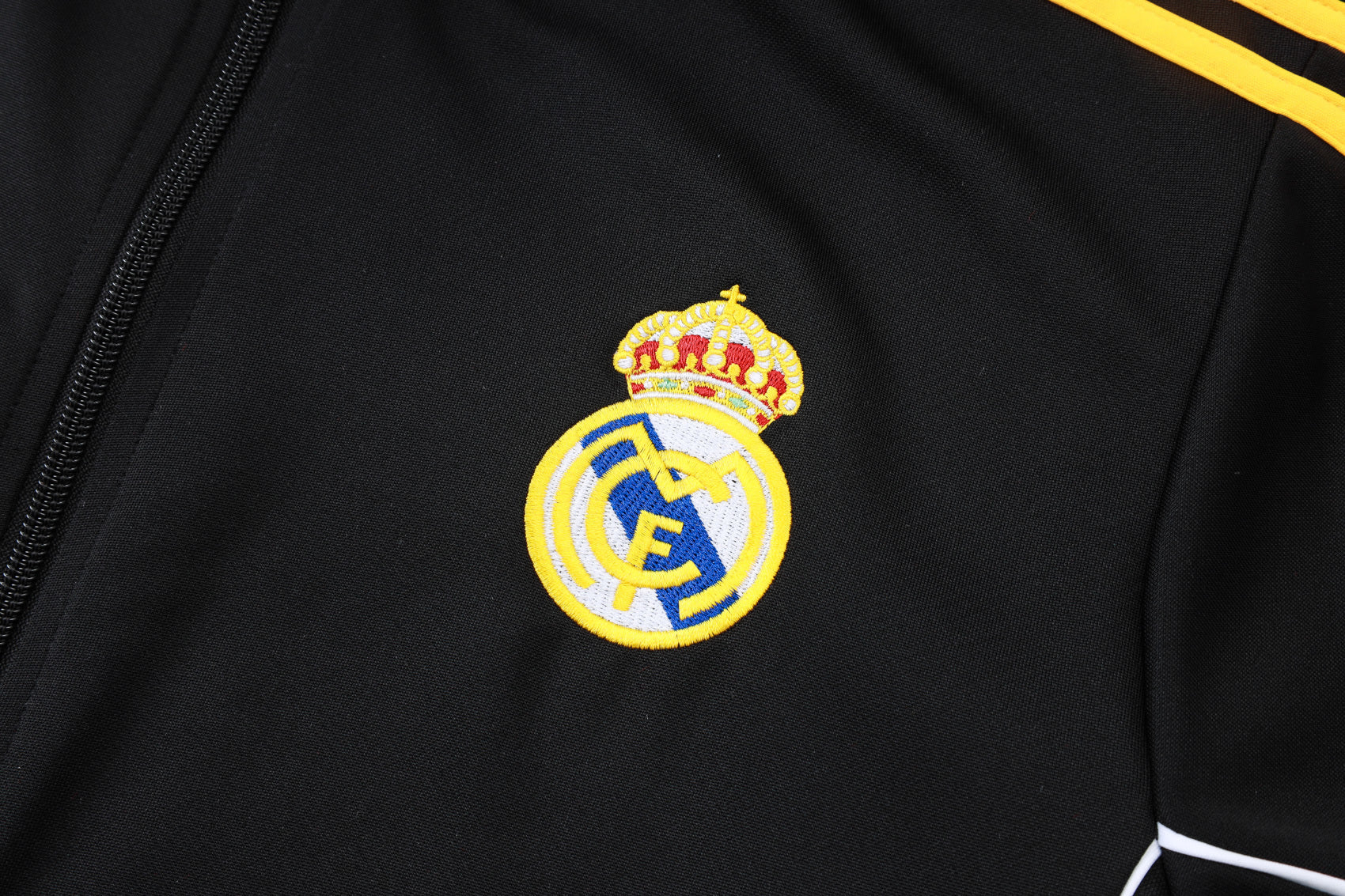 2025-26 Real Madrid Long zipper Black-Gold training suit