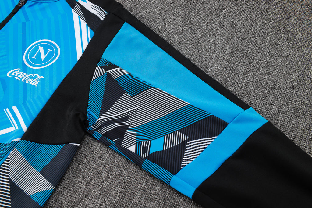 2024-25 Napoli Lake Blue Inkjet Long Pull Training Suit