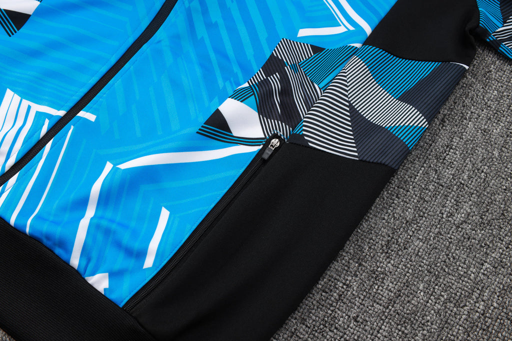 2024-25 Napoli Lake Blue Inkjet Long Pull Training Suit