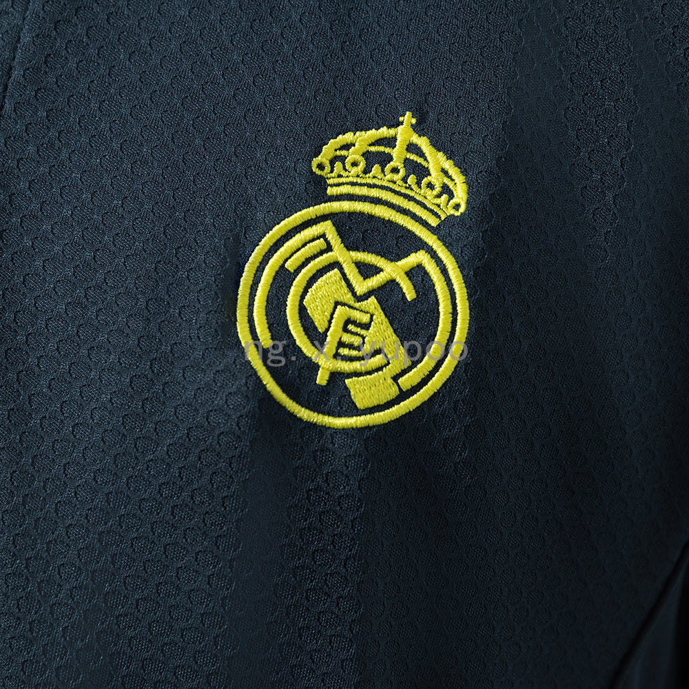 2026-27 Real Madrid Dark Grey Yellow POLO Jersey