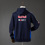 2026 Formel 1 Rennanzug Castore Blau und Schwarz Kapuzenjacke mit durchgehendem Reißverschluss
