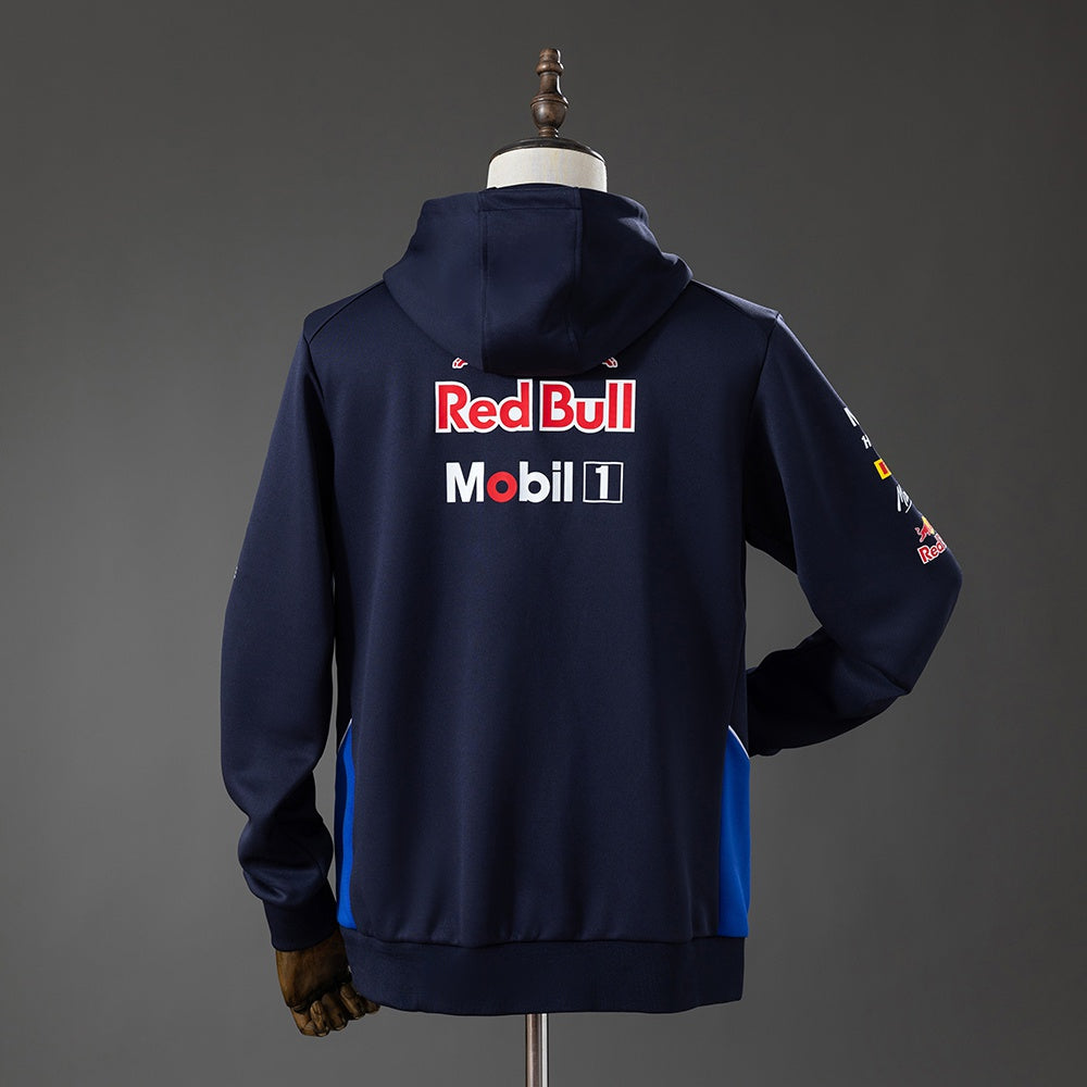 2026 Formula One Racing Suit Castore Blue And Black Full-Zip Hooded Jacket