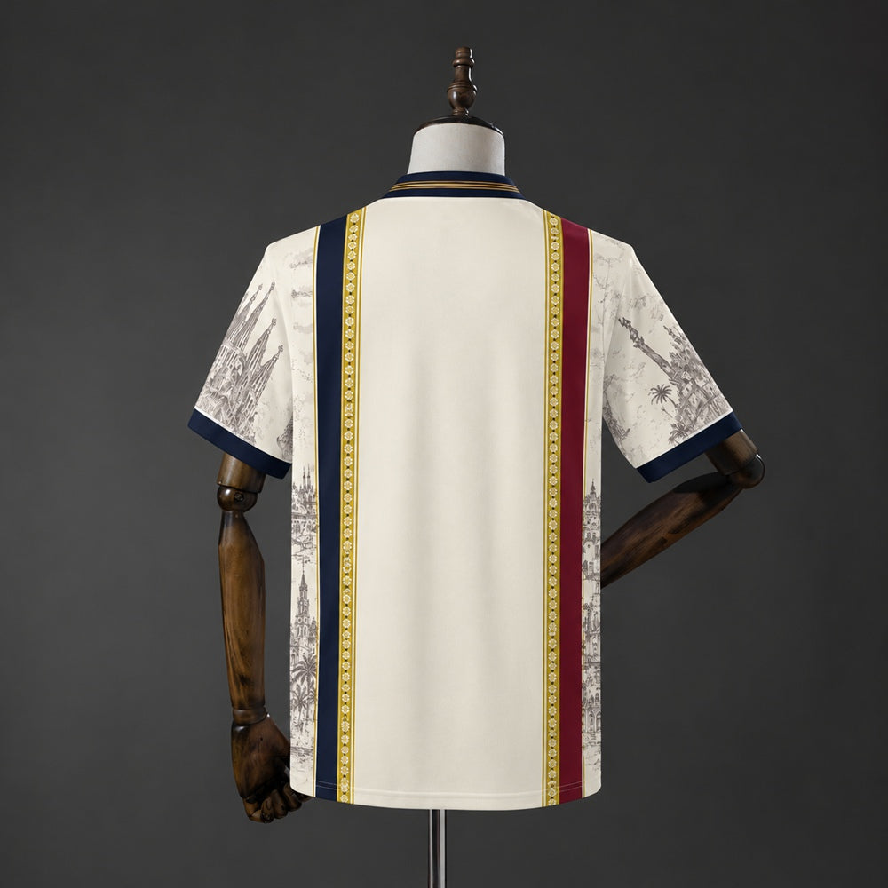 2026-27 Barcelona Off-White Polo Fan Version