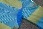 2025-26 Real Madrid Blue-Green-Gray Adult long pull training suit