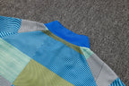 2025-26 Real Madrid Blue-Green-Gray Adult long pull training suit