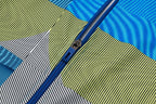 2025-26 Real Madrid Blue-Green-Gray Adult long pull training suit