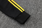 2025-26 Real Madrid Schwarz-Gelber Trainingsanzug für Erwachsene (langer Pullover)