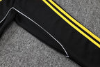 2025-26 Real Madrid Schwarz-Gelber Trainingsanzug für Erwachsene (langer Pullover)