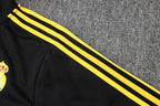 2025-26 Real Madrid Schwarz-Gelber Trainingsanzug für Erwachsene (langer Pullover)