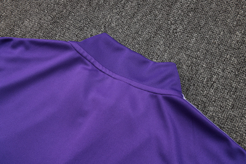 2025-26 Real Madrid Purple Adult long pull training suit