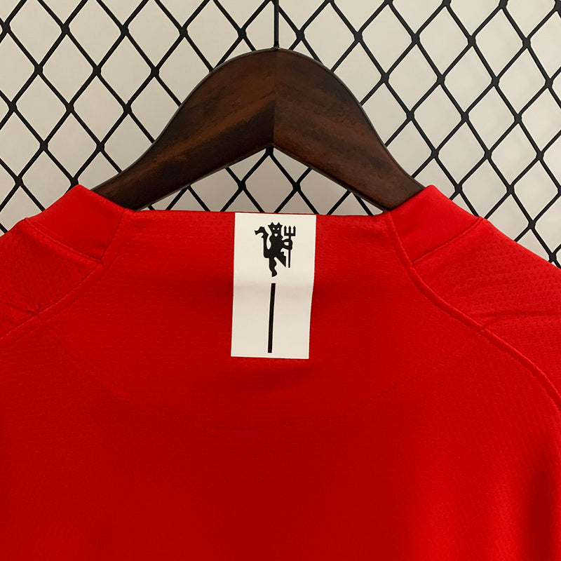 Camiseta de manga larga de la Liga de Campeones de local del Manchester United 2007-08