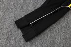 2025-26 Real Madrid Schwarz-Gelber Trainingsanzug für Erwachsene (langer Pullover)