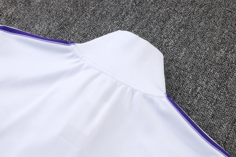 2025-26 Real Madrid White Adult long pull training suit