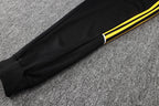 2025-26 Real Madrid Schwarz-Gelber Trainingsanzug für Erwachsene (langer Pullover)