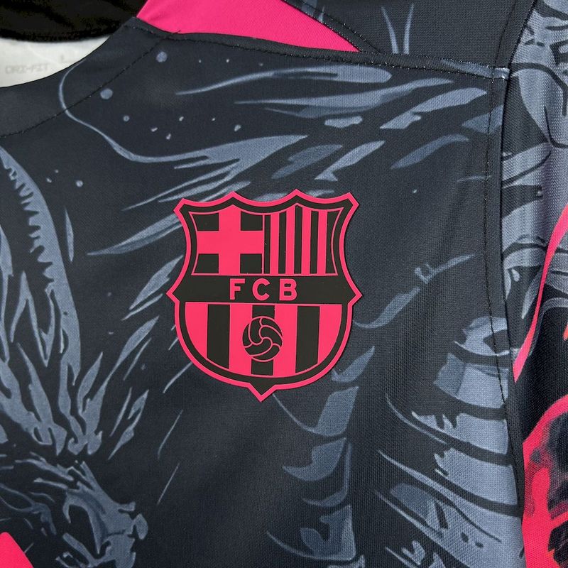 2025-26 Barcelona Special Black Pink Dragon