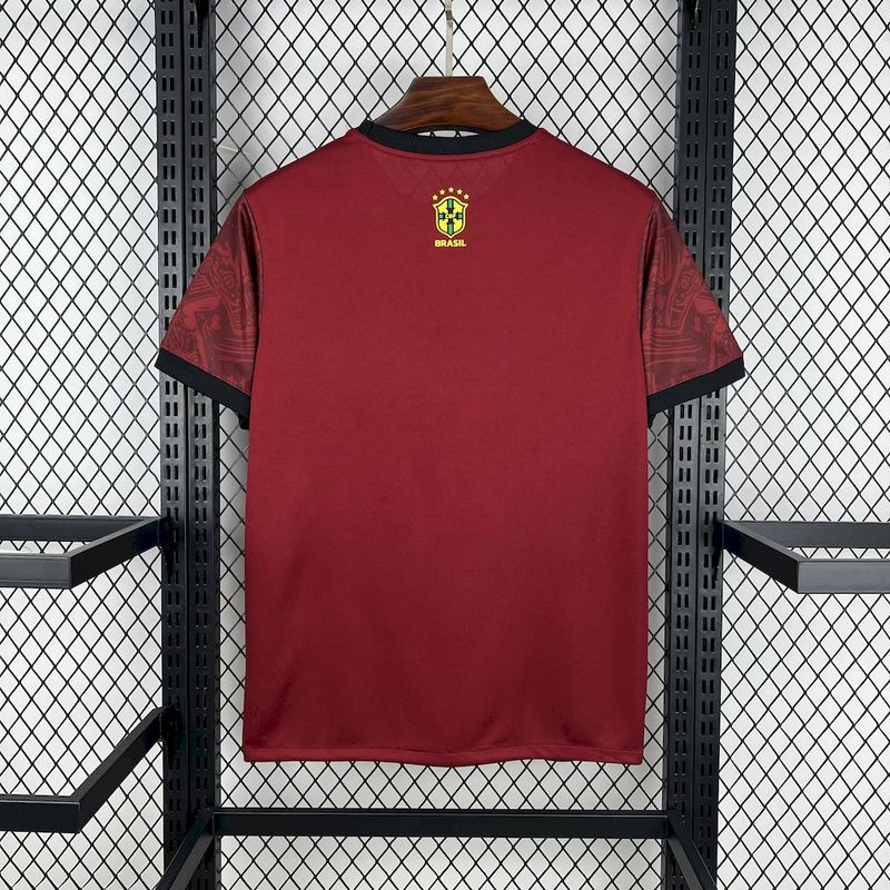 Versión especial para aficionados de la camiseta roja de Brasil 2025-26