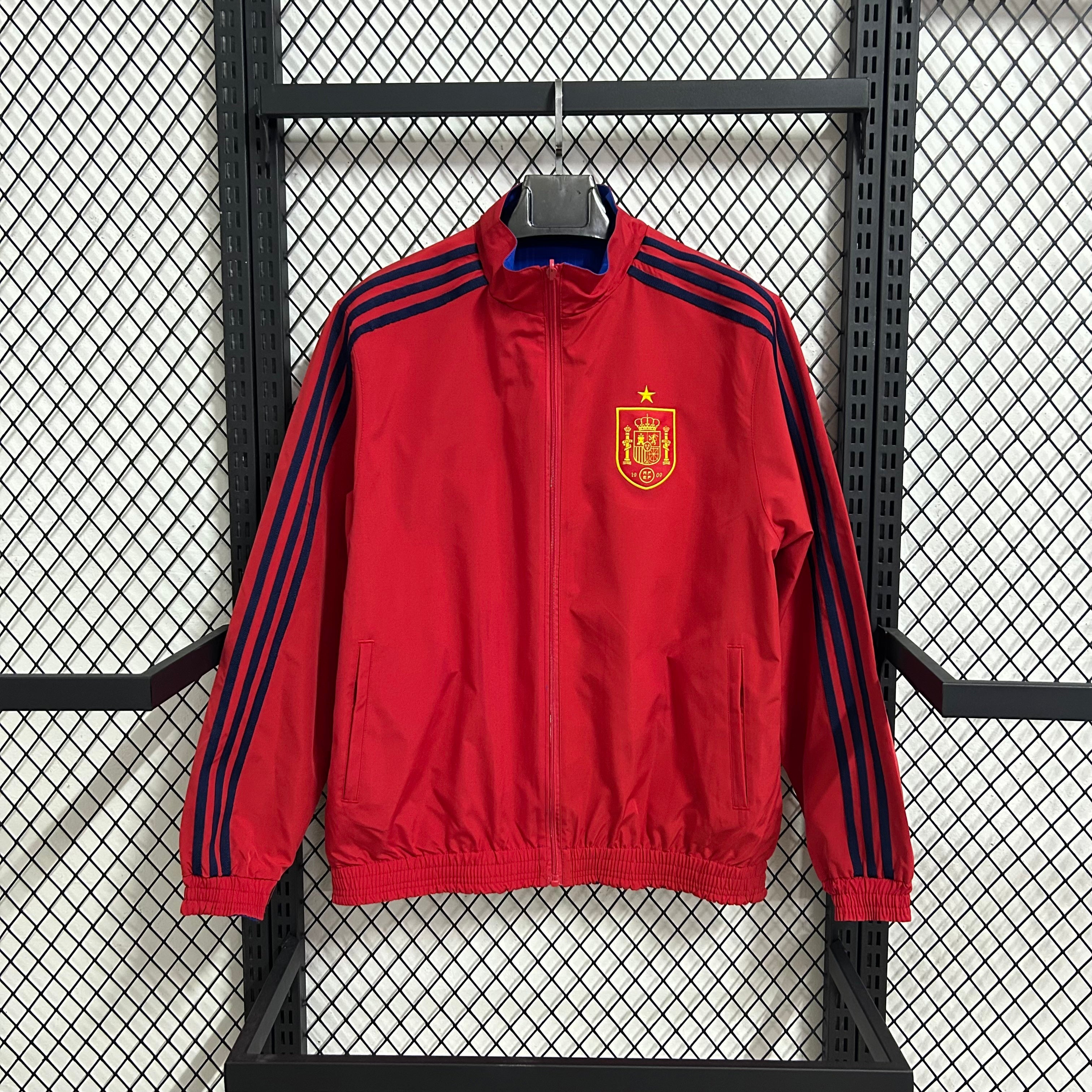 2026 Spain red and blue double-sided Windbreaker