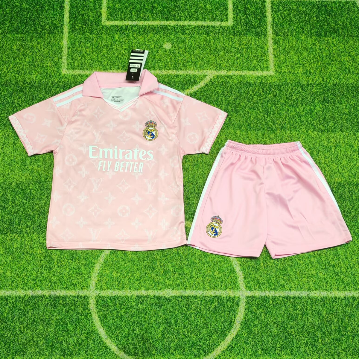 2026-27 Real Madrid Pink L-V Kids Kit