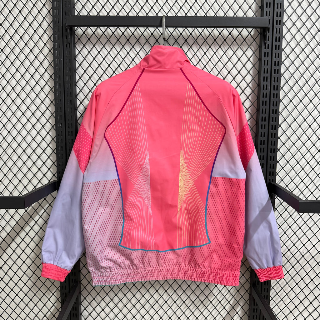 2025-26 Barcelona pink-blue reversible trench coat