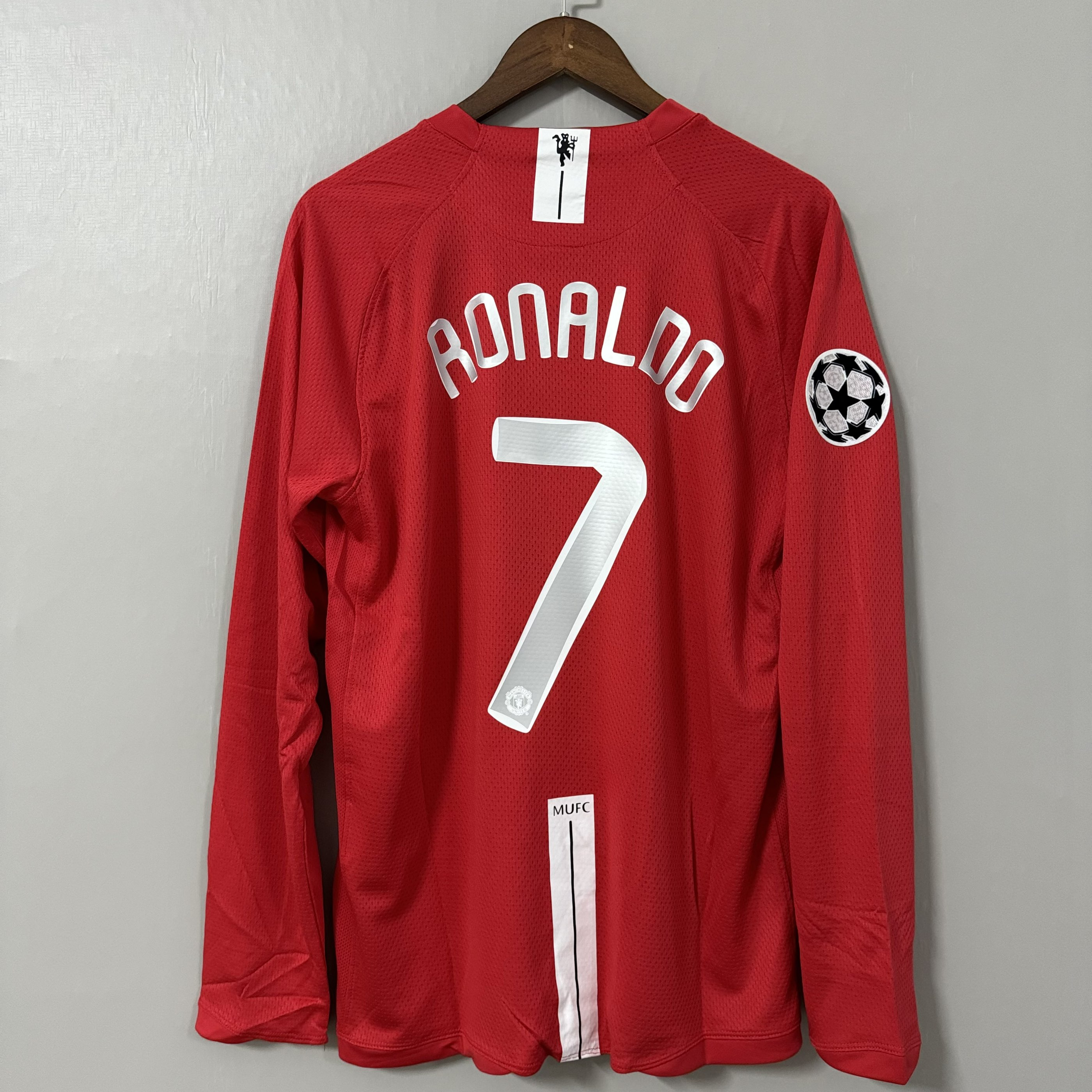 2007-08 Manchester United Home Champions League Long Sleeve