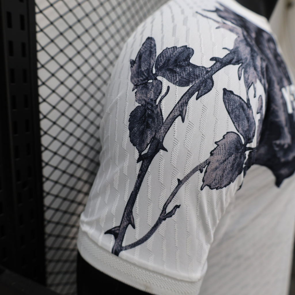 2024-25 Real Madrid Y3 White Rose Player Size