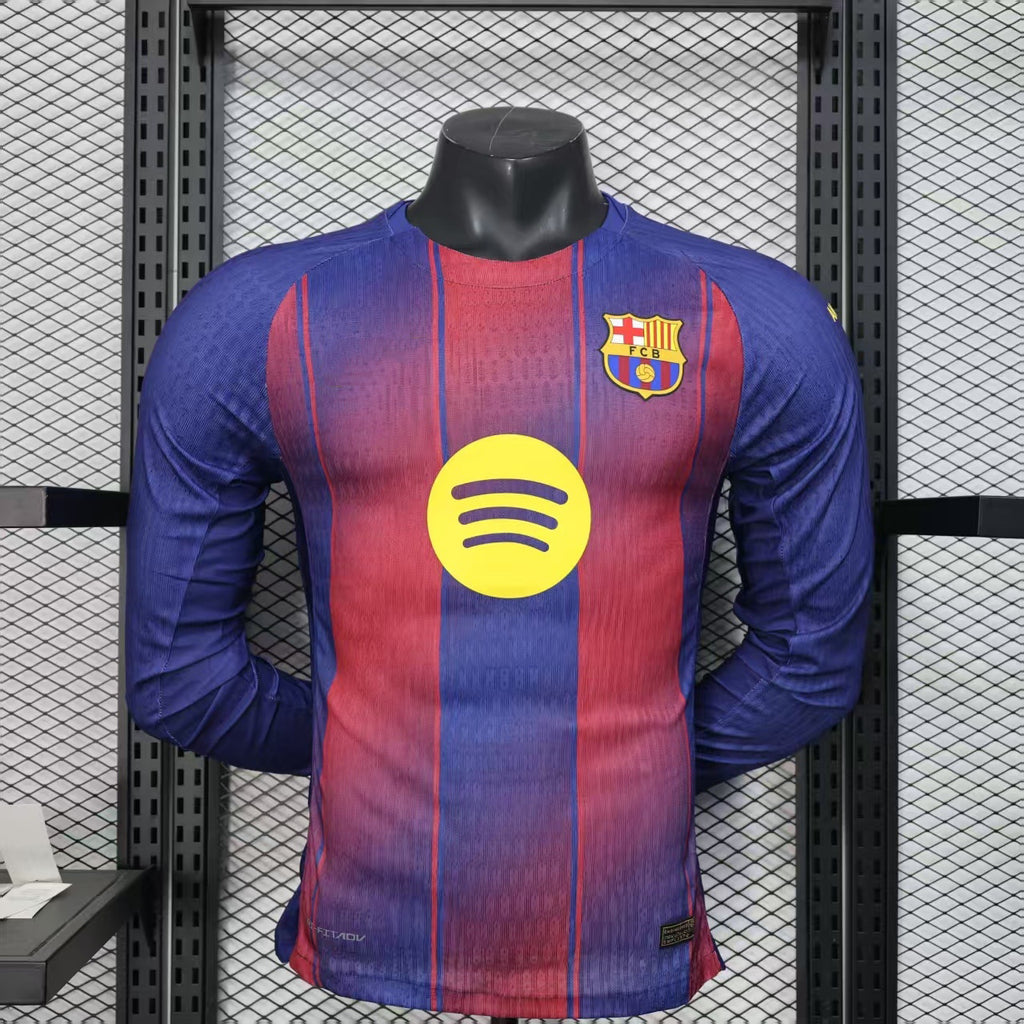2025-26 Barcelona Home Player Version Long sleeves