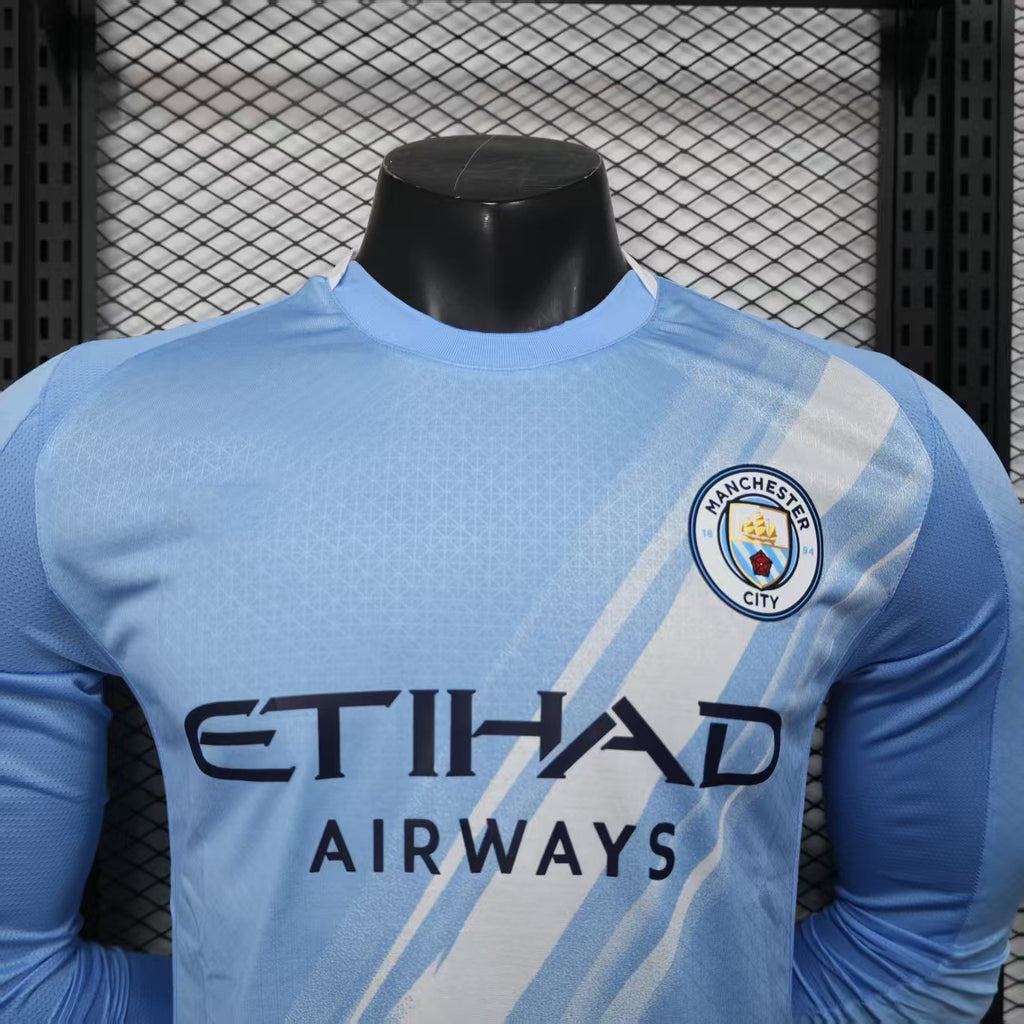 2025-26 Manchester City Home Player Version Long sleeves
