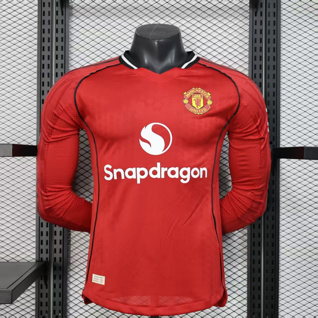2025-26 Manchester United Home Player Version Long sleeves