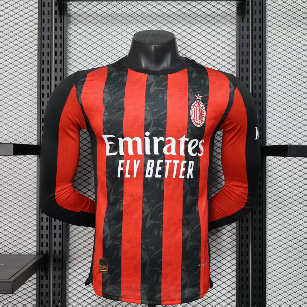 2025-26 AC Milan Home Player Version Long sleeves