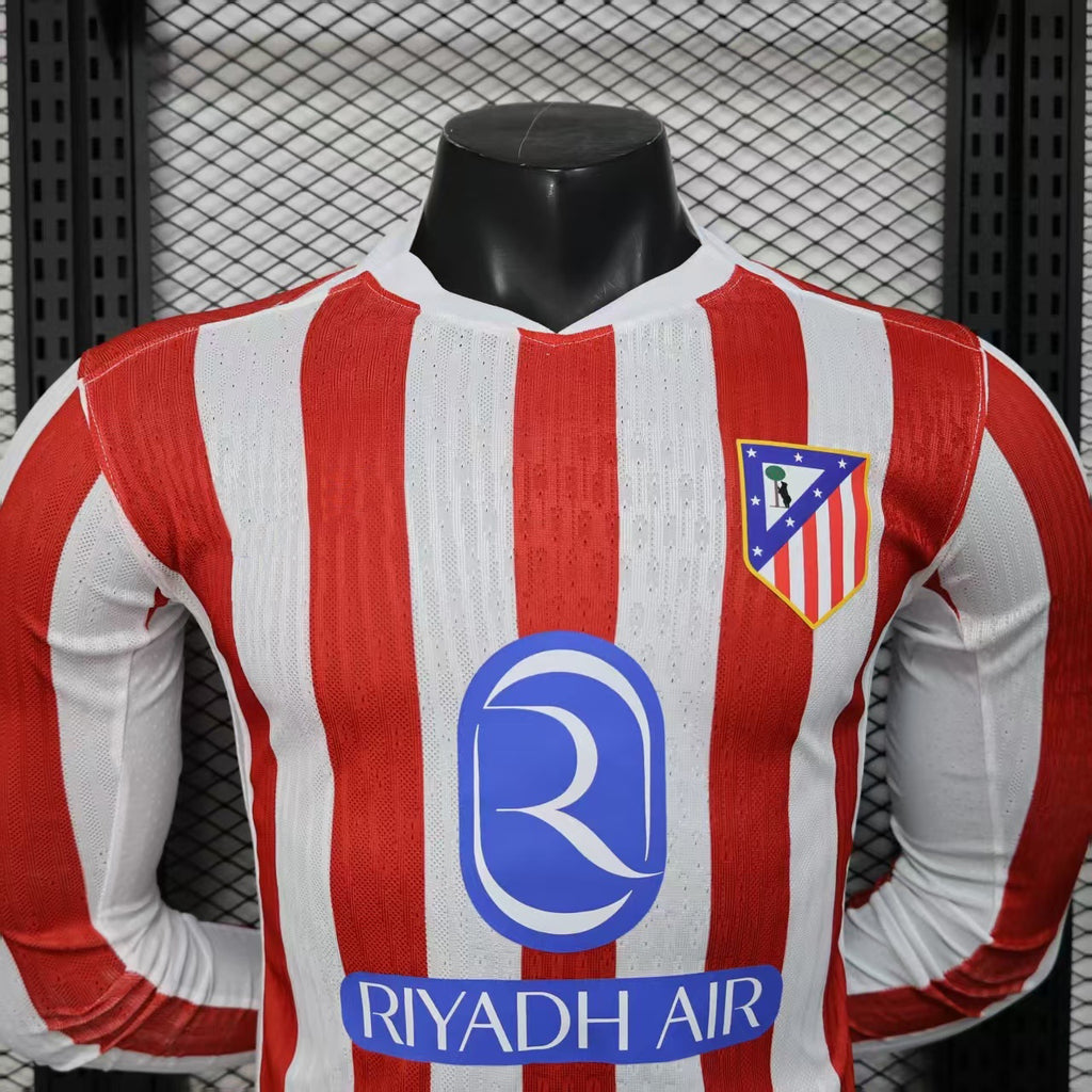 2025-26 Atletico Madrid Home Player Version Long sleeves