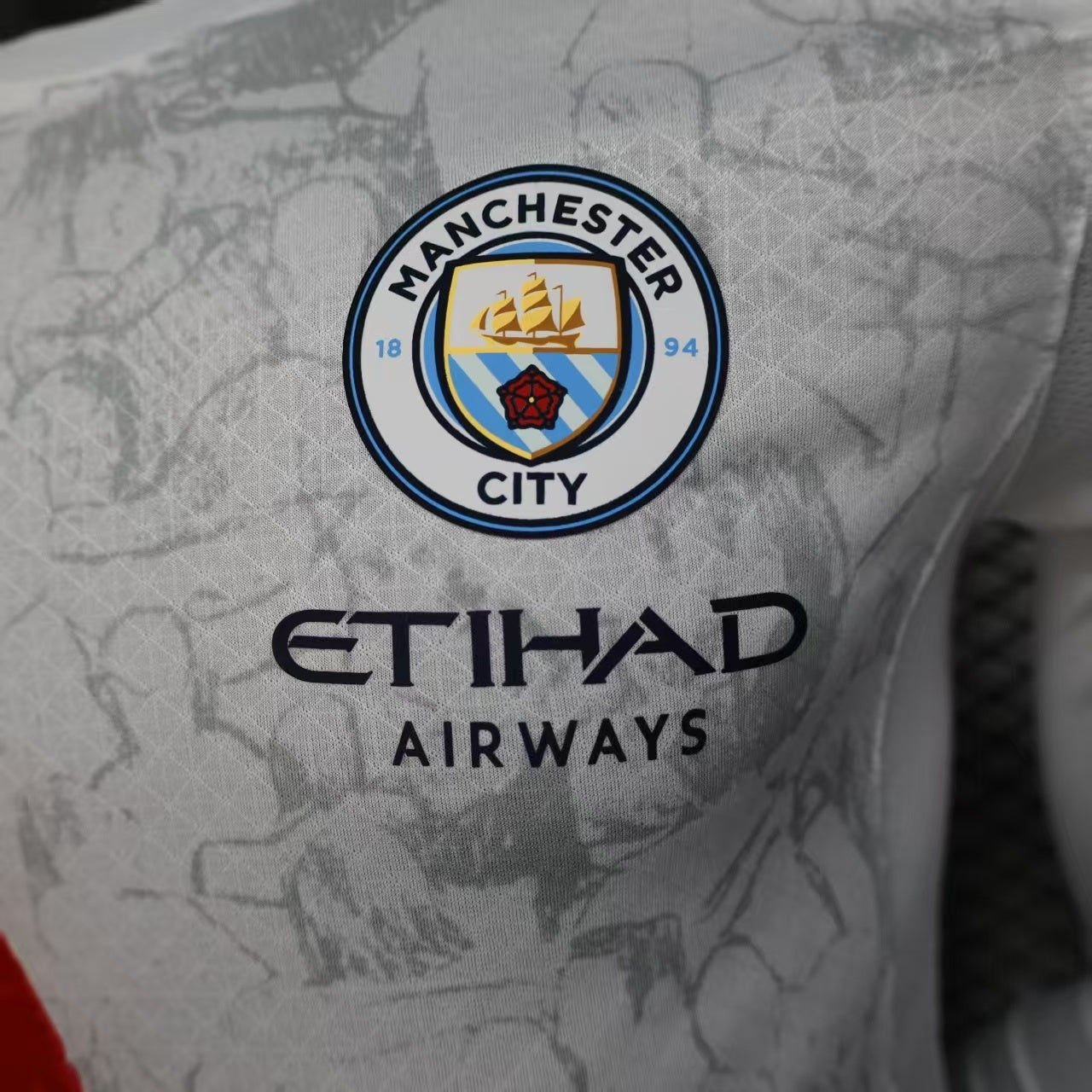 2025-26 Manchester City Versión Jugador Visitante Manga Larga