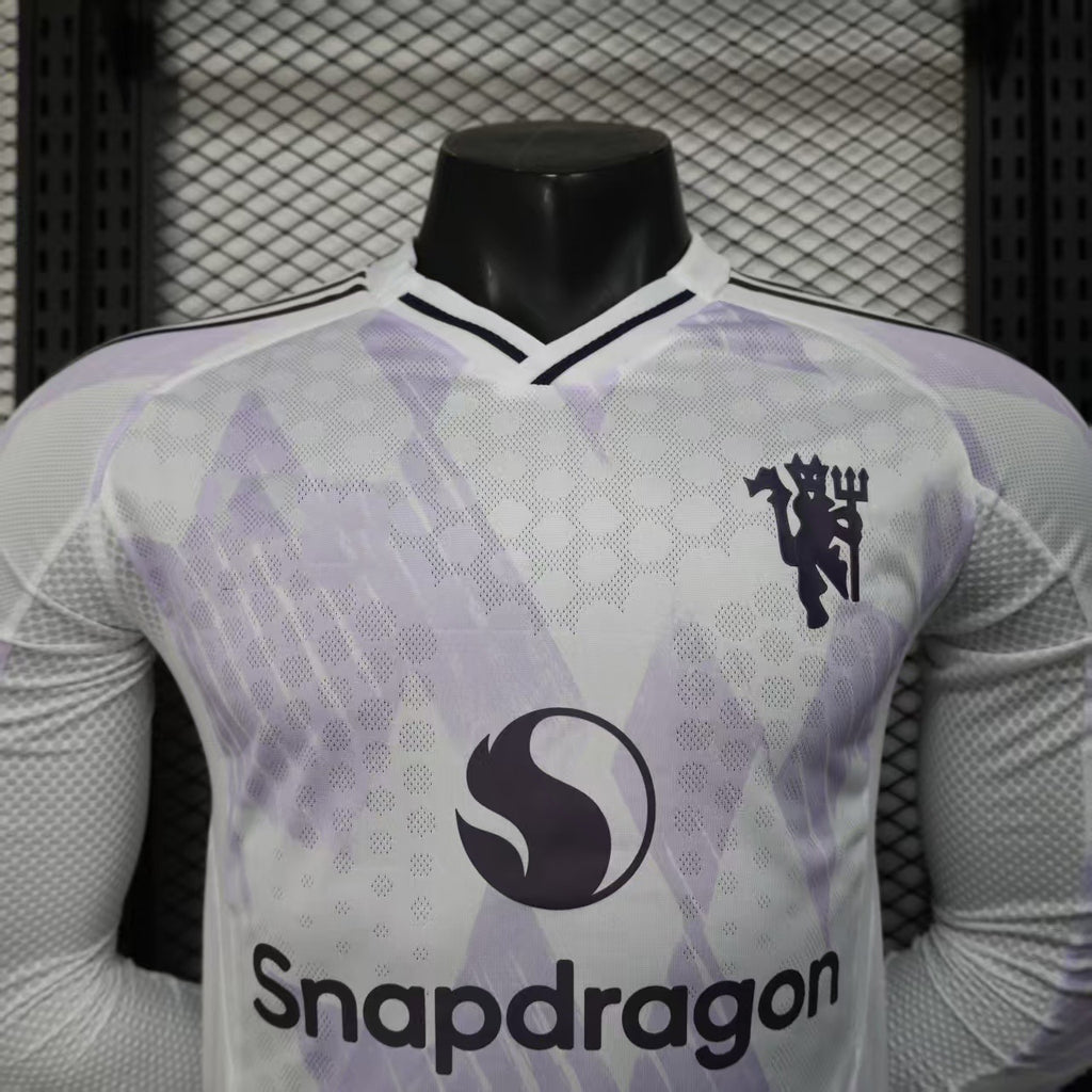 2025-26 Manchester United Versión Jugador Visitante Mangas largas