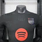 2025-26 Barcelona Black Special White Team Emblem Player Version