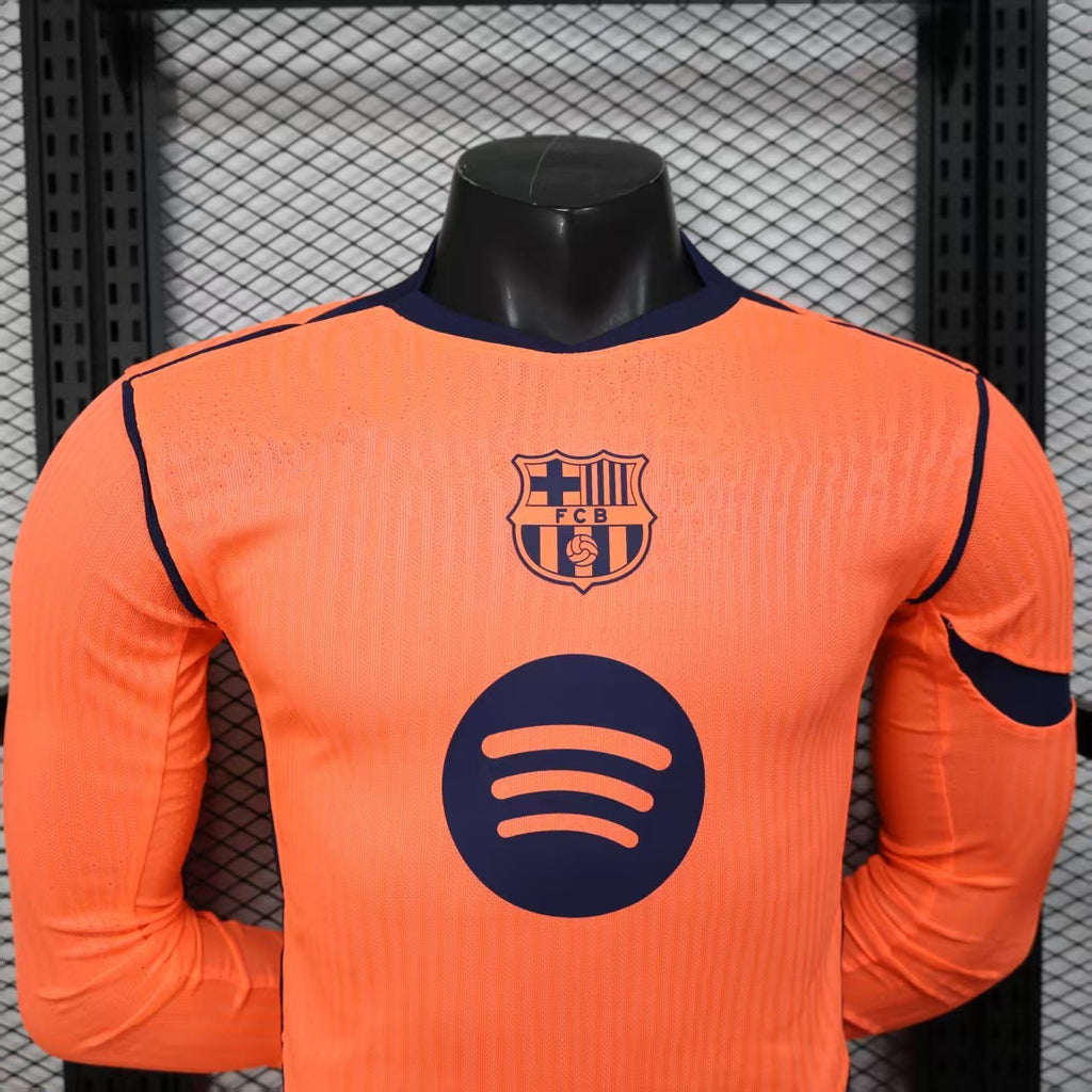 2025-26 Barcelona Second Away Player Version Long sleeves
