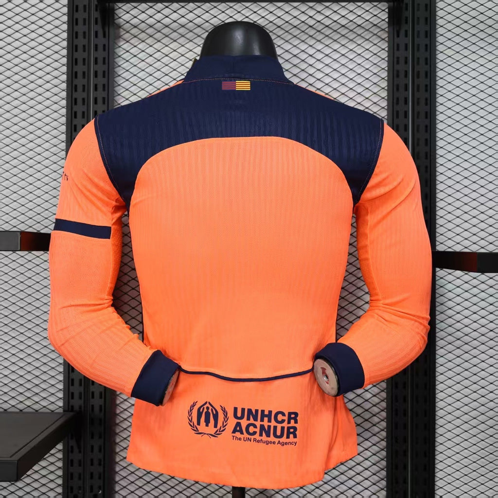 2025-26 Barcelona Second Away Player Version Long sleeves